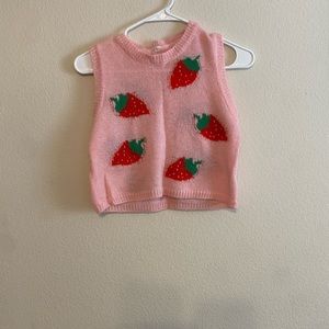 Strawberry knit crop top